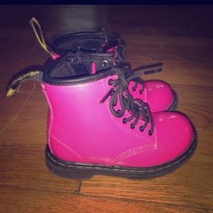 Girls Dr Martens Brooklee Pink boots size 8